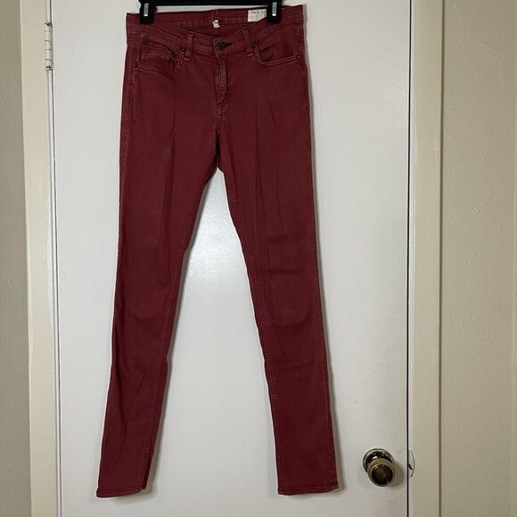 Rag & Bone burgundy red skinny slim jeans size 28 - Picture 2 of 7